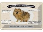 Vianmo Insegna Di Latta 20X30 Cm Tiere Spitz Willkommen Wohne Hier