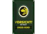 Vianmo Insegna Di Latta 18X12 Cm Vorsicht Hier Wacht Unser Hund
