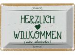 Vianmo Insegna Di Latta 20X30 Cm Herzlich Willkommen WäRe üBertrieben
