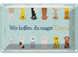 Vianmo Insegna Di Latta 20X30 Cm Katze Wir Hoffen Du Magst Katzen