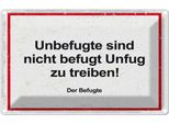 Vianmo Insegna Di Latta 20X30 Cm Unbefugte Sind Nicht Befugt Unfug