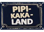 Vianmo Insegna Di Latta 12X18 Cm Lustig Pipi-Kaka-Land