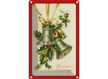 Vianmo Insegna Di Latta 18X12 Cm Weihnachtszweig Glocke Christmas