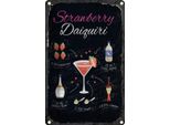 Vianmo Insegna Di Latta 30X20 Cm Strawberry Daiquiri Cocktail