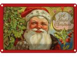 Vianmo Insegna Di Latta 20X30 Cm Santa Claus Tannenbaum