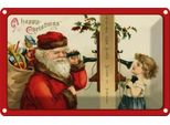 Vianmo Insegna Di Latta 20X30 Cm Weihnachtene Santa Claus