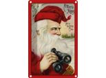 Vianmo Insegna Di Latta 18X12 Cm Weihnachten Schnee Winter Santa Claus