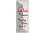 Vianmo Insegna Di Latta 27X10 Cm LäCheln Kommt Zu Dir ZurüCk