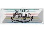 Vianmo Insegna Di Latta 10X27 Cm Sei Frech Wild Wunderbar