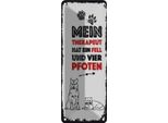 Vianmo Insegna Di Latta 27X10 Cm Tiere Mein Therapeut 4 Pfoten