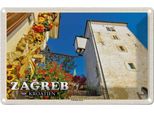 Vianmo Insegna Di Latta 12X18 Cm Zagreb Kroatien Lotrscak Turm Wachturm