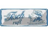 Vianmo Insegna Di Latta 10X27 Cm Wenn Fisch Ruft Muss Ich Gehen