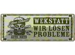Vianmo Insegna Di Latta 10X27 Cm Auto Moto Werkstatt LöSen Probleme