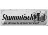 Vianmo Insegna Di Latta 10X27 Cm Stammtisch Hier Sitzen Nur Die