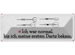 Vianmo Insegna Di Latta 10X27 Cm Dart Ich War Normal Bis Ich Darts