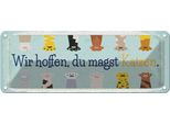 Vianmo Insegna Di Latta 10X27 Cm Katze Wir Hoffen Du Magst Katzen