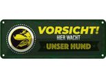 Vianmo Insegna Di Latta 10X27 Cm Vorsicht Hier Wacht Unser Hund