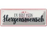 Vianmo Insegna Di Latta 10X27 Cm Du Bist Mein Herzensmensch