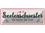Vianmo Insegna Di Latta 10X27 Cm Seelenschwester FüR Immer Und Ewig