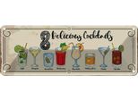 Vianmo Insegna Di Latta 10X27 Cm Cocktails Mojito Martini Margarita