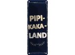 Vianmo Insegna Di Latta 27X10 Cm Lustig Pipi-Kaka-Land