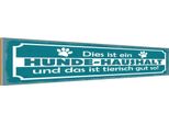Vianmo Insegna In Legno 10X46 Cm Dies Ist Ein Hunde-Haushalt