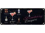 Vianmo Insegna Di Latta 10X27 Cm Strawberry Daiquiri Cocktail