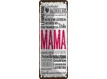 Vianmo Insegna Di Latta 27X10 Cm Mama Lehrerin Freundin KöChin