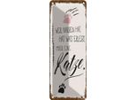 Vianmo Insegna Di Latta 27X10 Cm Katze Wer Narben Hat Was Erlebt