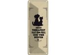 Vianmo Insegna Di Latta 27X10 Cm Tiere Mein Therapeut Hat 4 Pfoten