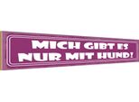 Vianmo Insegna In Legno 10X46 Cm Mich Gibt Es Nur Mit Hund