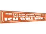 Vianmo Insegna In Legno 10X46 Cm Egal Ob Mir Wasser Ich Will Bier