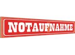 Vianmo Insegna In Legno 10X46 Cm Notaufnahme