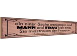 Vianmo Insegna In Legno 10X46 Cm Mann Und Frau Misstrauen Frauen