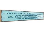 Vianmo Insegna In Legno 10X46 Cm Gott MäNner Frauen Schuf Himmel