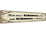 Vianmo Insegna In Legno 10X46 Cm Muss TräUmen Wollen Um Zu KöNnen