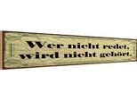 Vianmo Insegna In Legno 10X46 Cm Nicht Redet Wird Nicht GehöRt