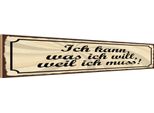 Vianmo Insegna In Legno 10X46 Cm Ich Kann Was Ich Will Weil Muss