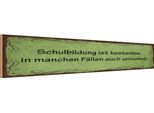 Vianmo Insegna In Legno 10X46 Cm Schulbildung Kostenlos Umsonst
