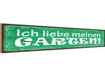 Vianmo Insegna In Legno 10X46 Cm Ich Liebe Meinen Garten