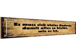Vianmo Insegna In Legno 10X46 Cm Es Muss Sich Vieles äNdern Damit