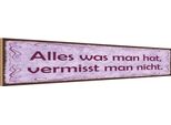 Vianmo Insegna In Legno 10X46 Cm Alles Was Man Hat Vermisst Nicht