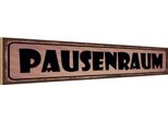 Vianmo Insegna In Legno 10X46 Cm Pausenraum