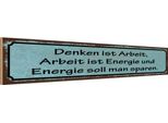 Vianmo Insegna In Legno 10X46 Cm Denken Ist Arbeit Energie Arbeit