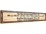 Vianmo Insegna In Legno 10X46 Cm Arbeitsregel Nr.1 Reg Dich Nicht