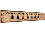 Vianmo Insegna In Legno 10X46 Cm Bier Gruppen Therapie Hier Wird