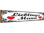 Vianmo Insegna In Legno 10X46 Cm Libelingsmann Herz