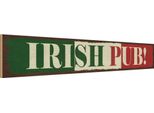 Vianmo Insegna In Legno 10X46 Cm Irish Pub Kneipe Alkohol