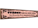 Vianmo Insegna In Legno 10X46 Cm StäRke Hat Nicht NöTig SchwäChe