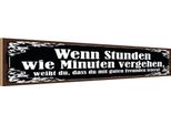 Vianmo Insegna In Legno 10X46 Cm Stunden Wie Minuten Vergehen